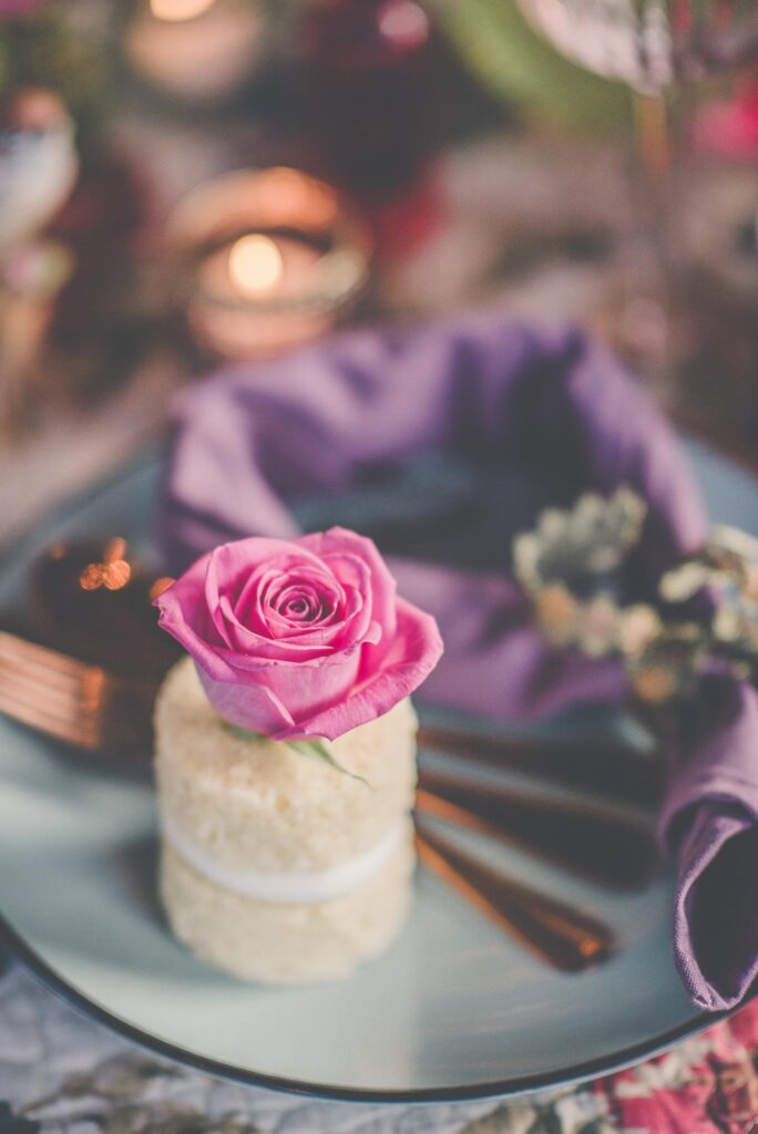 An elopement single cake at the Castle Westenhanger, kent