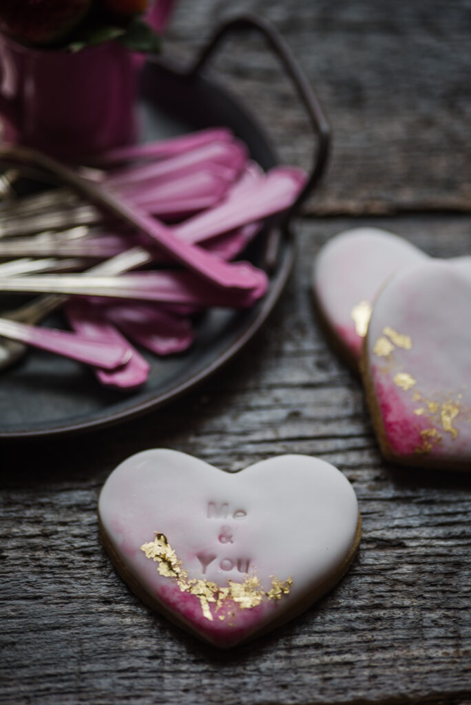 An elopement pink biscuit Me and You by Cobi and Coco