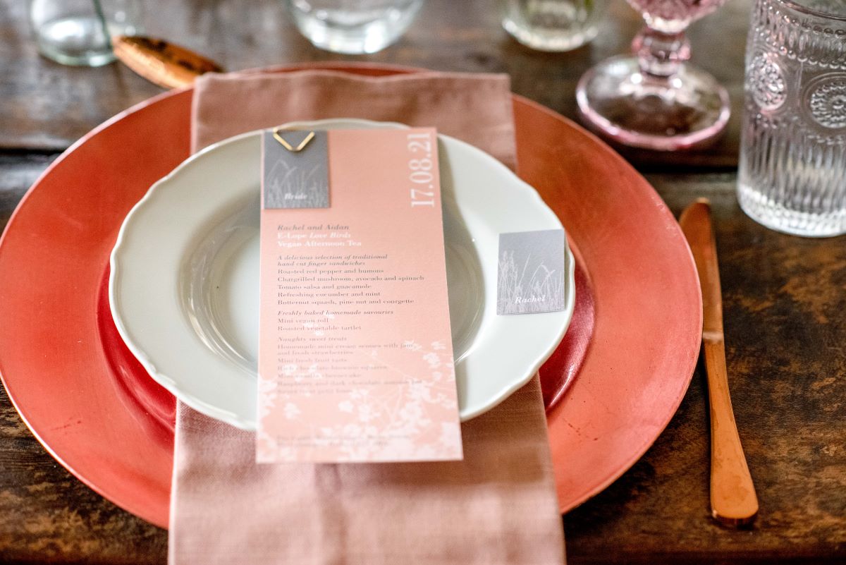 Menu and seating stationery 