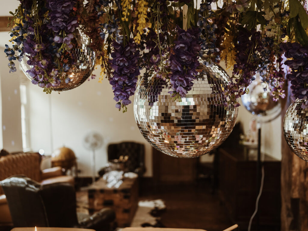 Disco balls and flowers