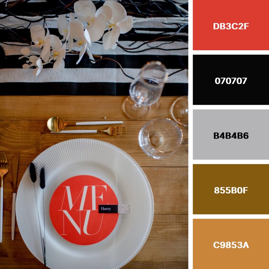 A tablescape with Menu card