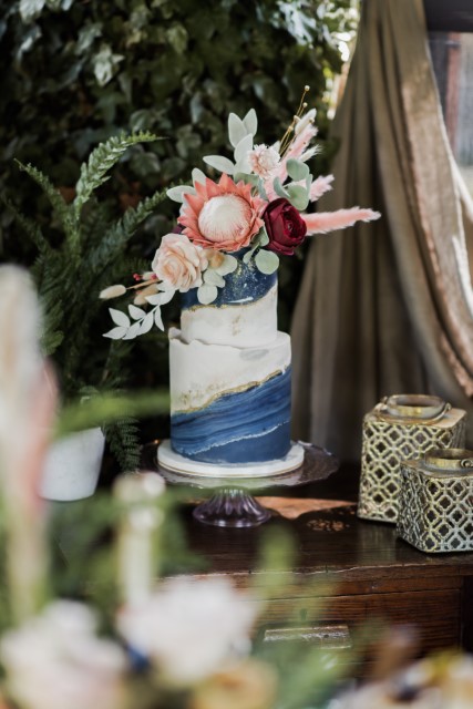 Three tier wedding cake