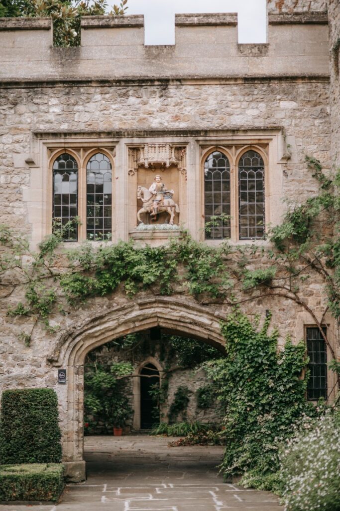 A view within the courtyard of Allington Castle near Maidstone