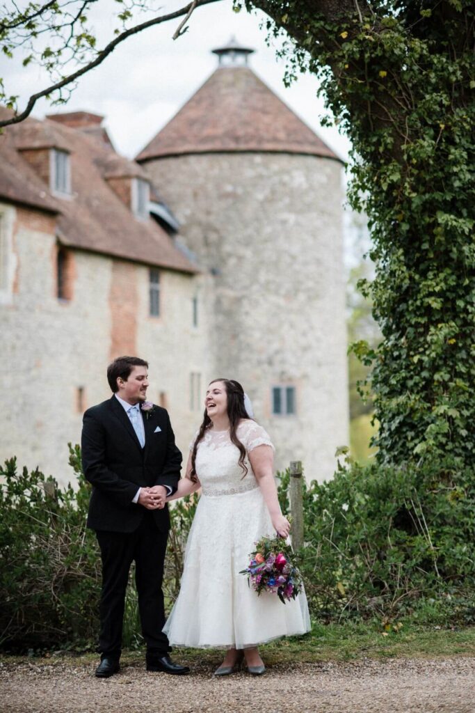 Jamie and Niccole's real elopement at the Castle Westenhanger Kent England