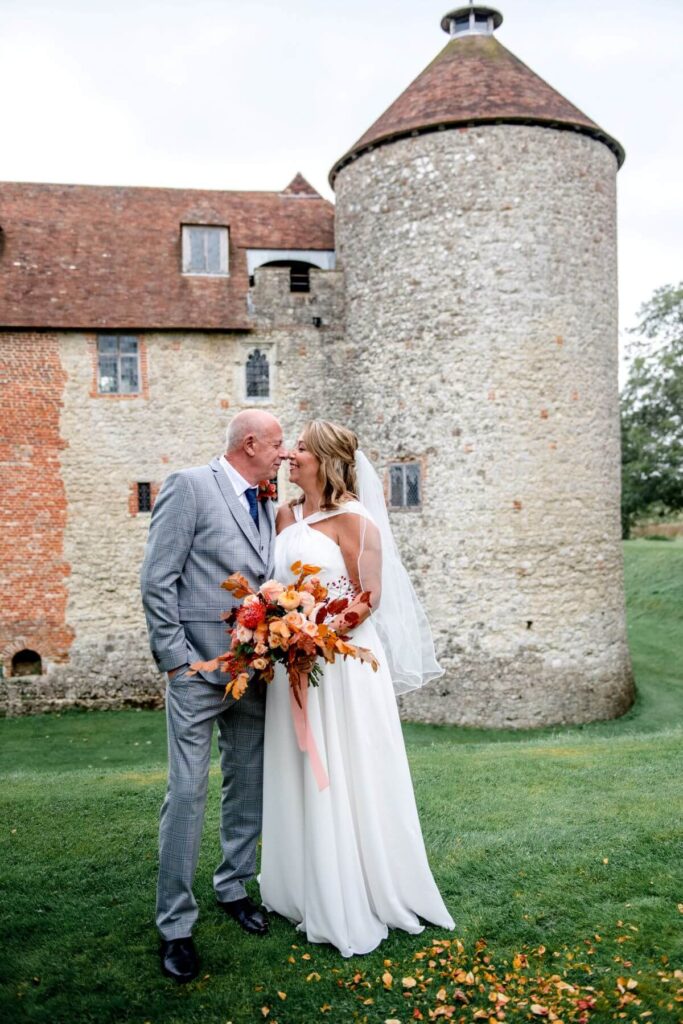 A halloween inspired elopement at the Castle Westenhanger Kent England