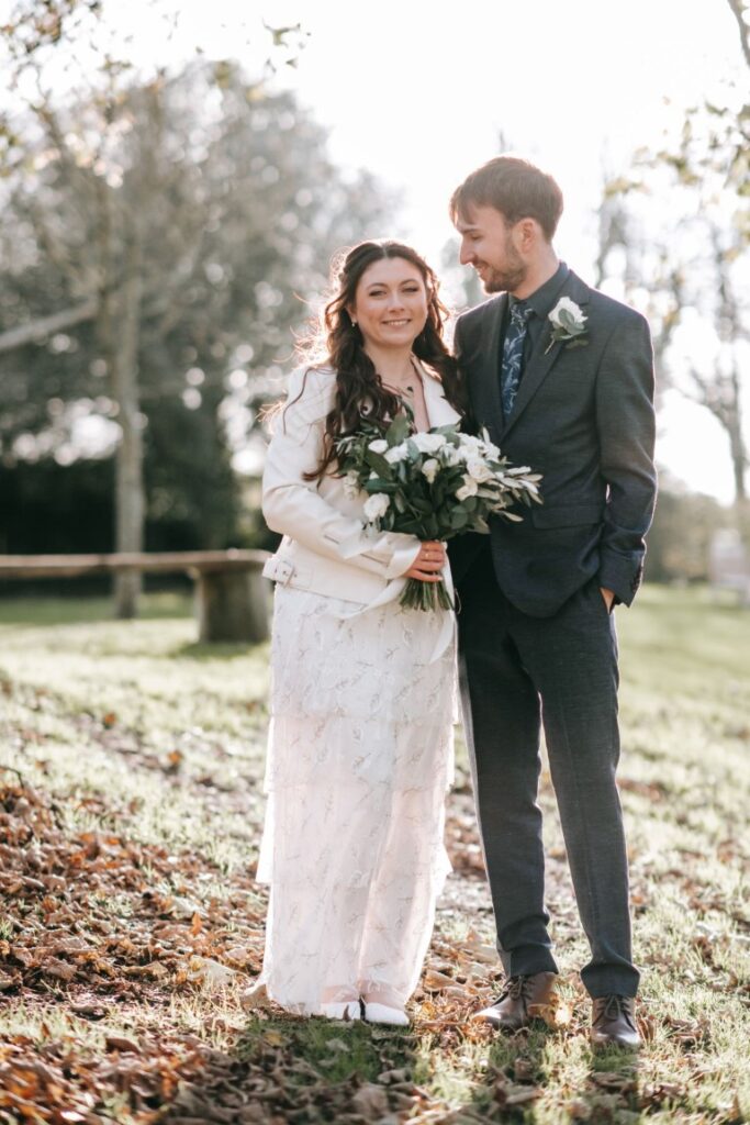 The eloped couple take in the grounds of the Castle Westenhanger, Kent, Southeast England