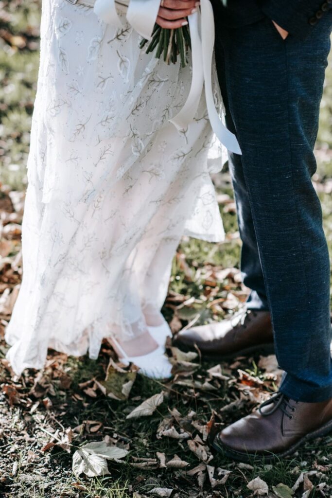 The Eloped couples shoes