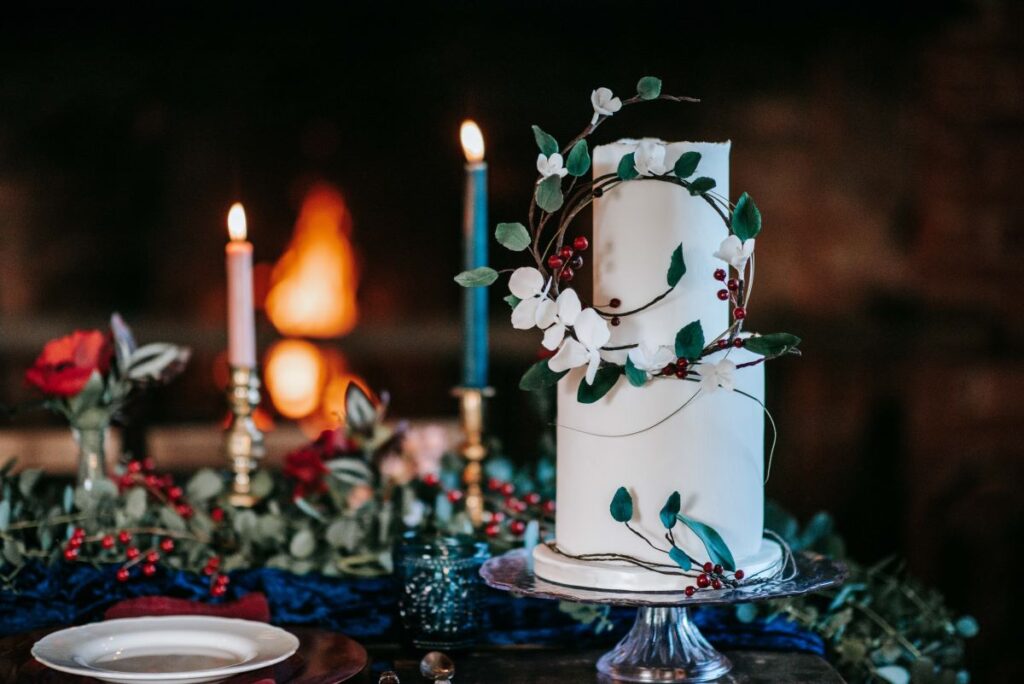 A December elopement at the Castle Westenhanger Kent England