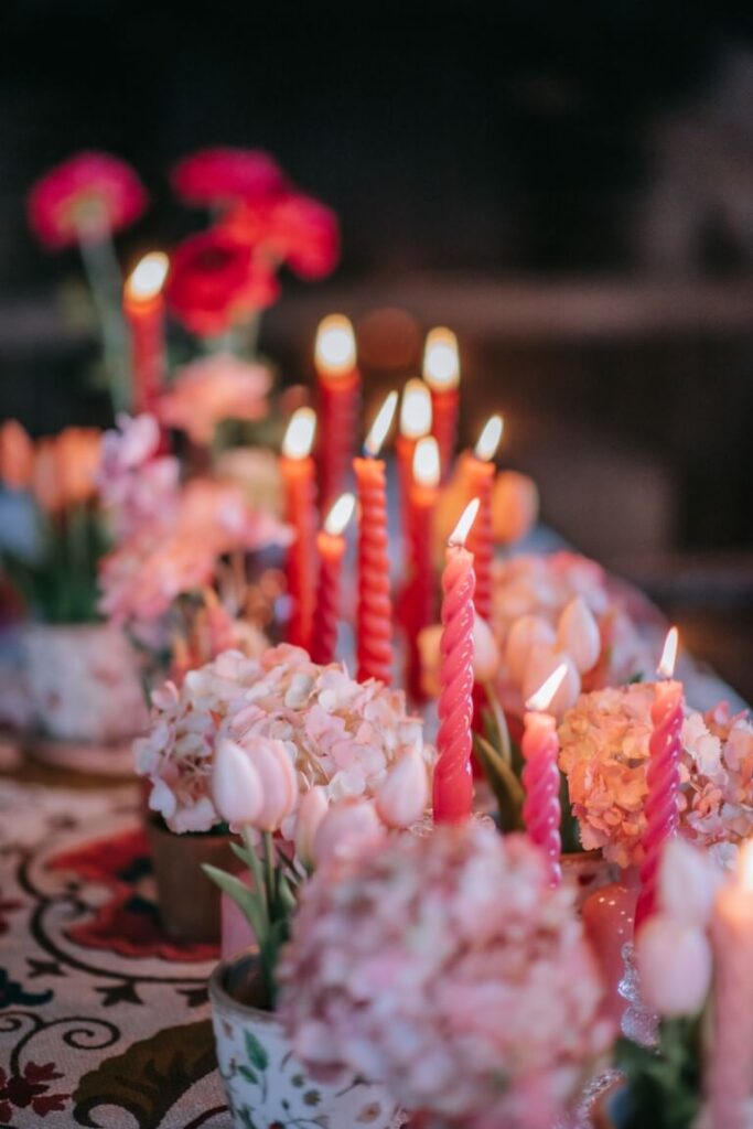 Barbie pink tablescape at the Castle Westenhanger