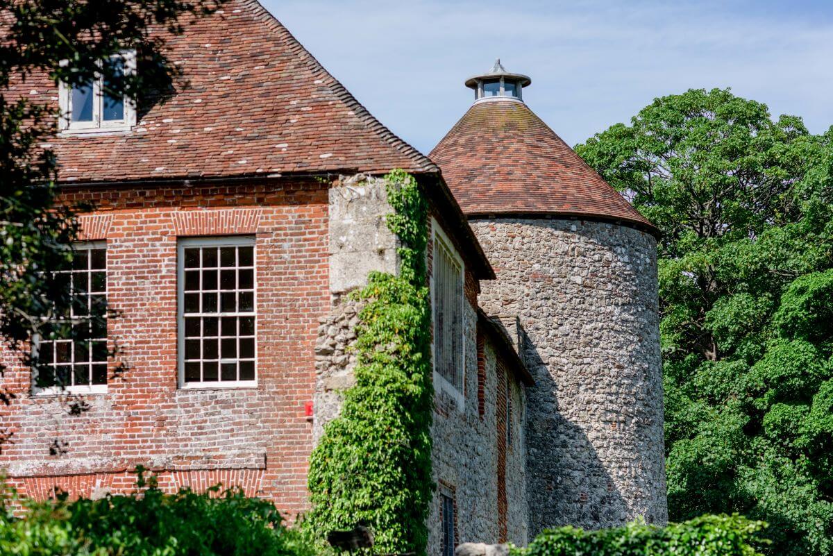 The Dovecote from the outside of the Castle Westenhanger licensed for tiny, small, micro and elopement weddings during summer