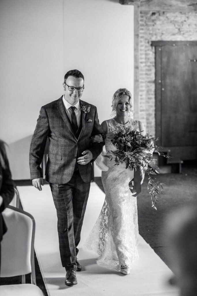 Emma and Paul's purple and red elopement with birds of prey at the Castle Westenhanger in Kent